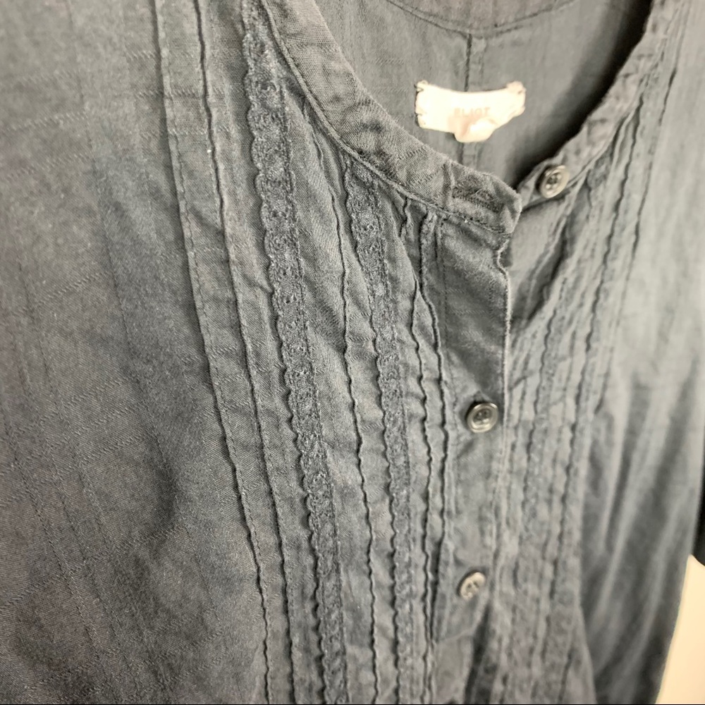 Eliot Madewell Drawstring Waist Button Down Top M - Picture 7 of 8